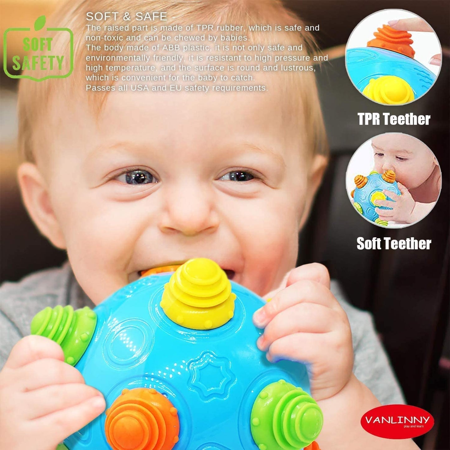 VANLINNY Crawling Baby Toy – Interactive Bumble Ball for 6-36 Months | Sensory & Crawling Play