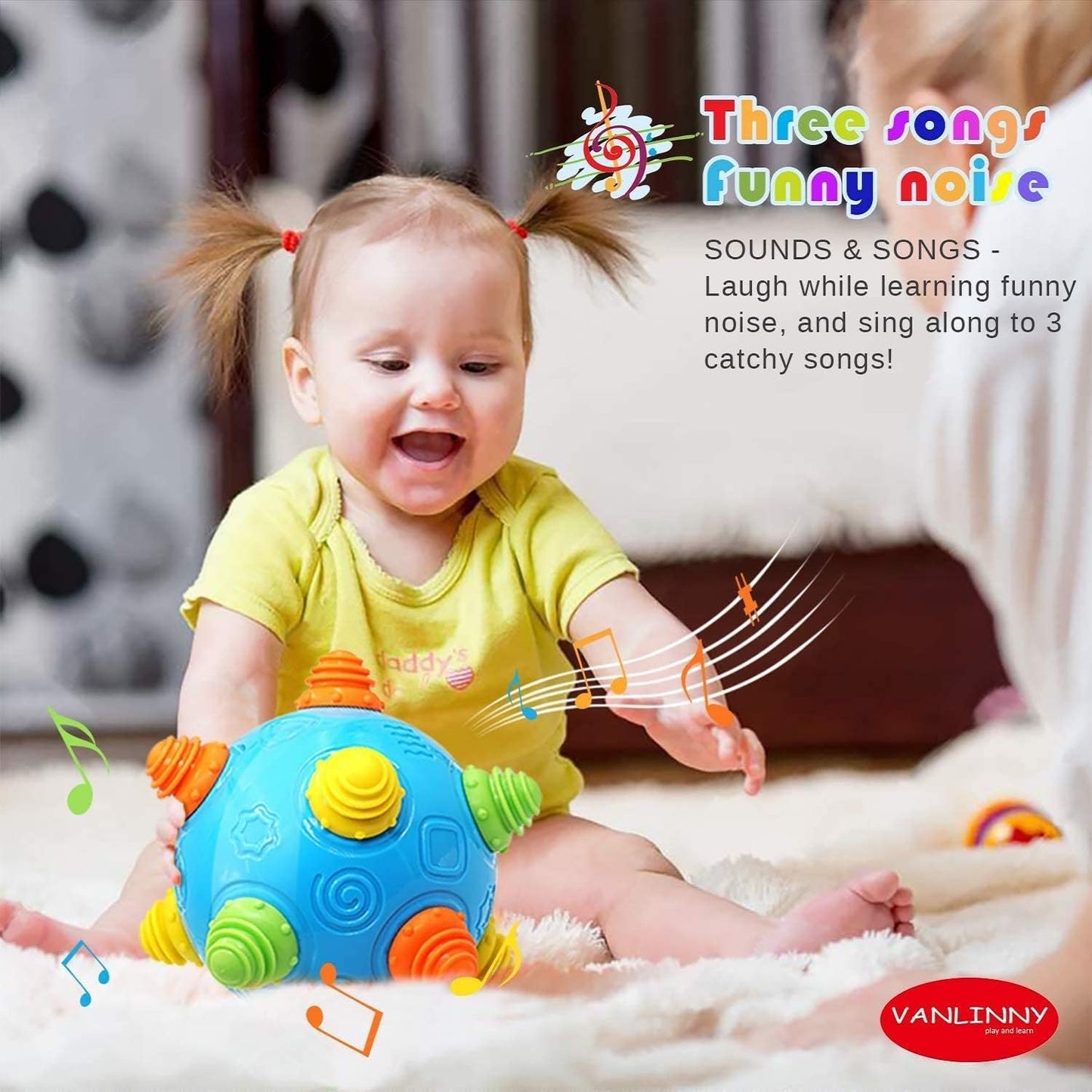 VANLINNY Crawling Baby Toy – Interactive Bumble Ball for 6-36 Months | Sensory & Crawling Play
