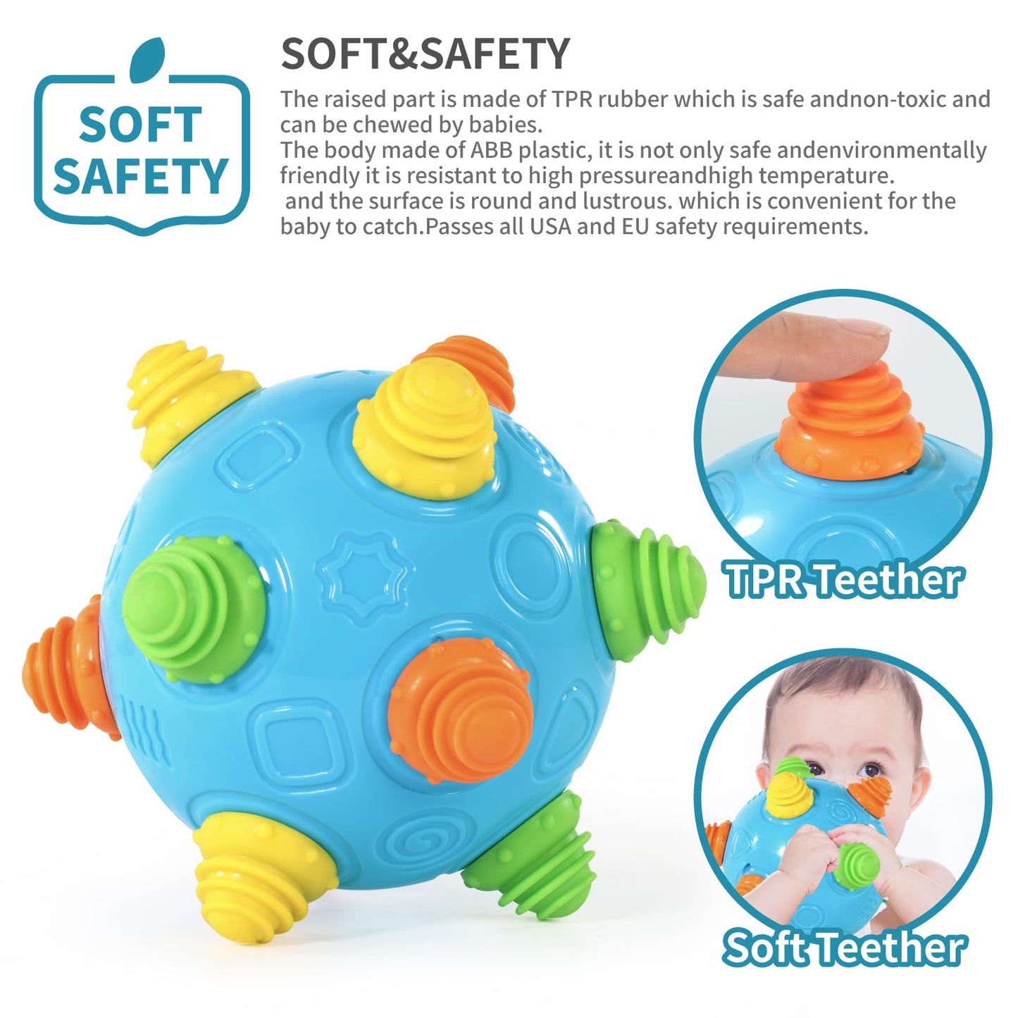 VANLINNY NEW Bumble Ball for Babies – Crawling Sensory Toy with Music Shake and Dancing Sounds