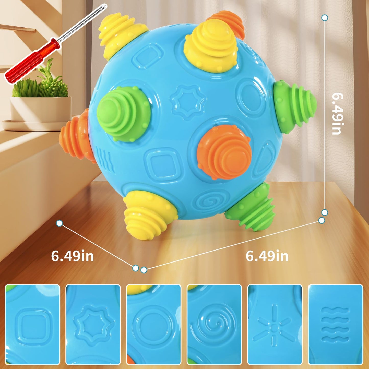 VANLINNY NEW Bumble Ball for Babies – Crawling Sensory Toy with Music Shake and Dancing Sounds