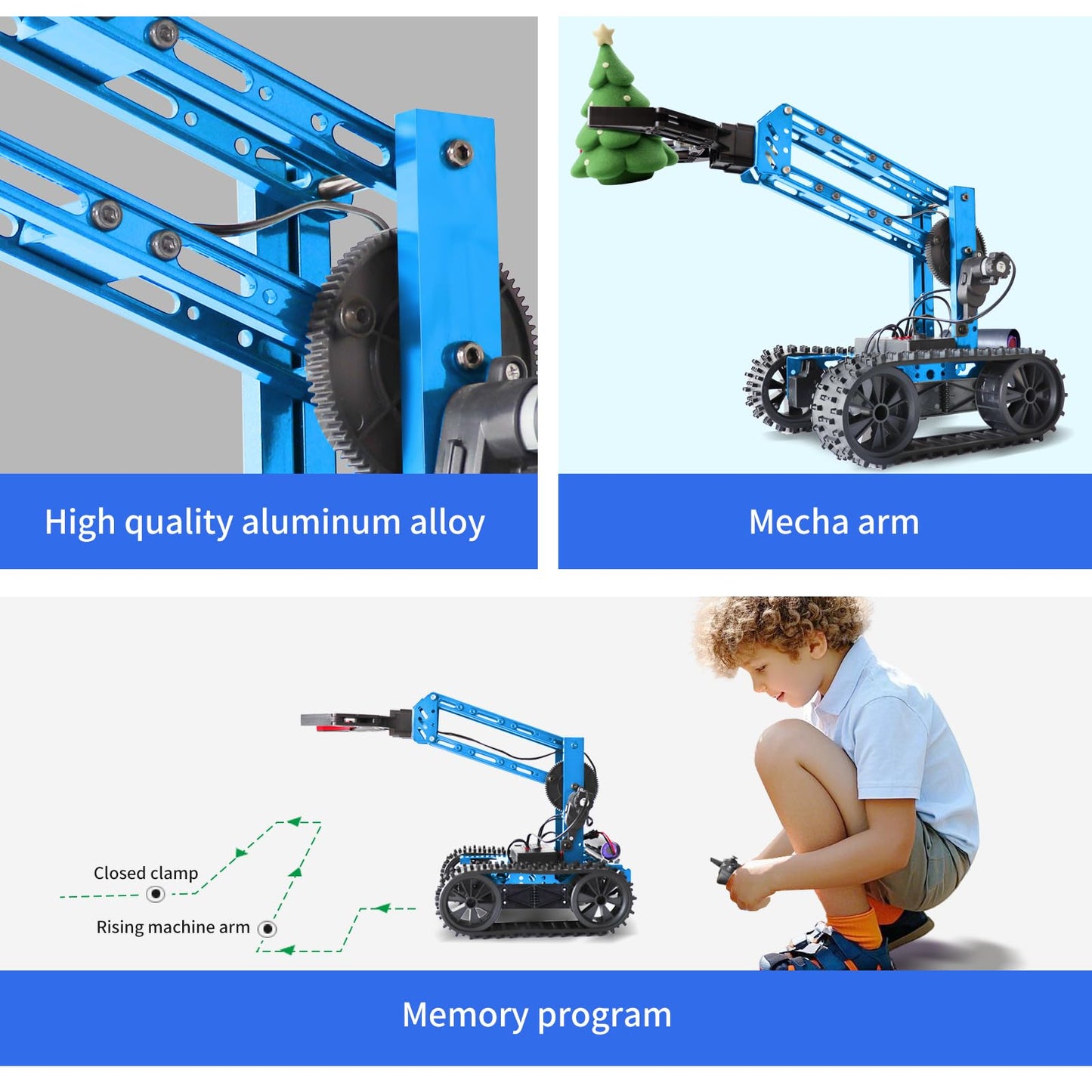 VANLINNY 4-DOF Robotic Arm Kit for Kids 8+ | STEM Building Toy & Programmable Arm