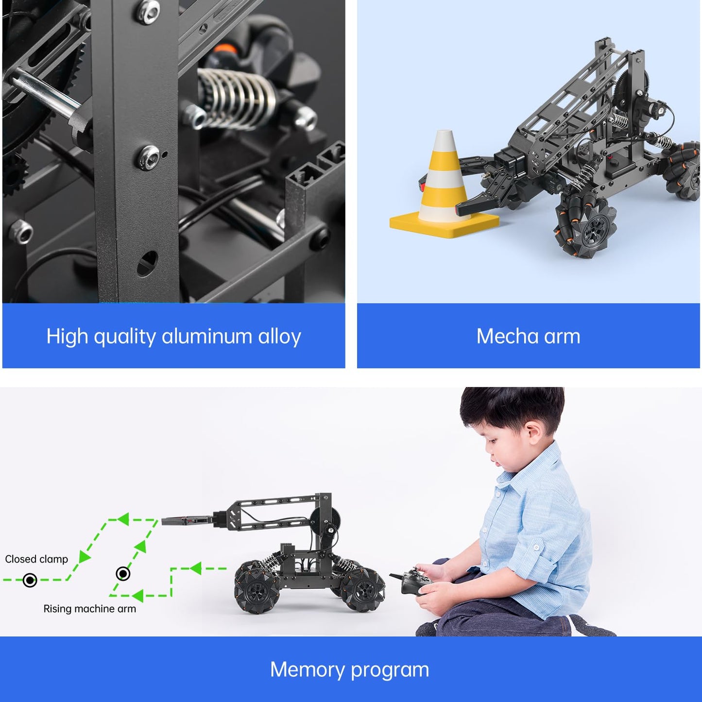 VANLINNY Robotic Arm Kit — 2-in-1 STEM Toy for Kids 8-14