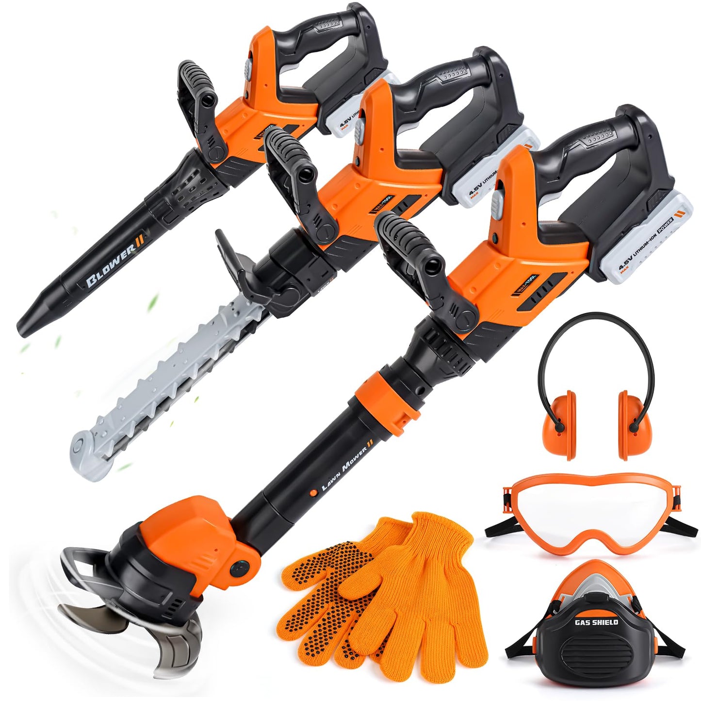 Vanplay 3-in-1 Kids Yard Tools Set | Realistic Pretend Play with Safety Gear