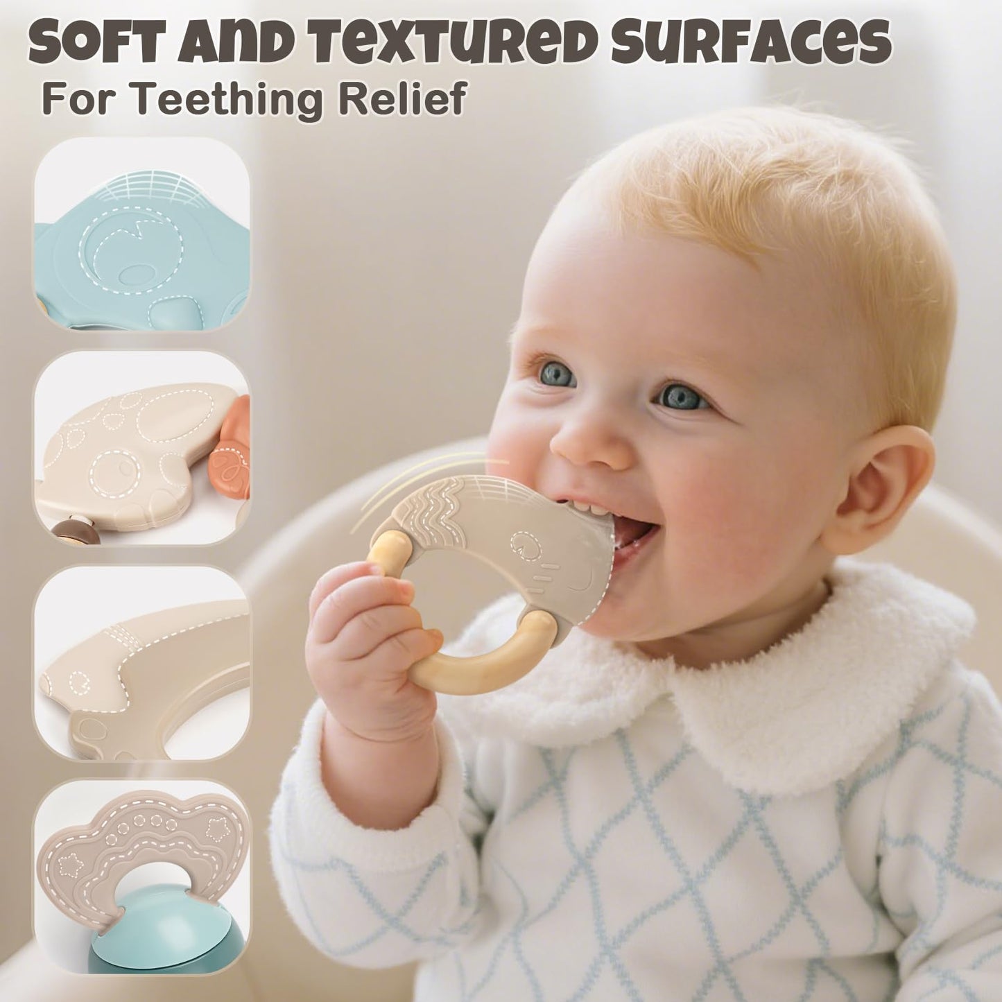 Vanplay Baby Rattles & Teethers Set – 10-Piece Sensory Toys for 0-12 Months