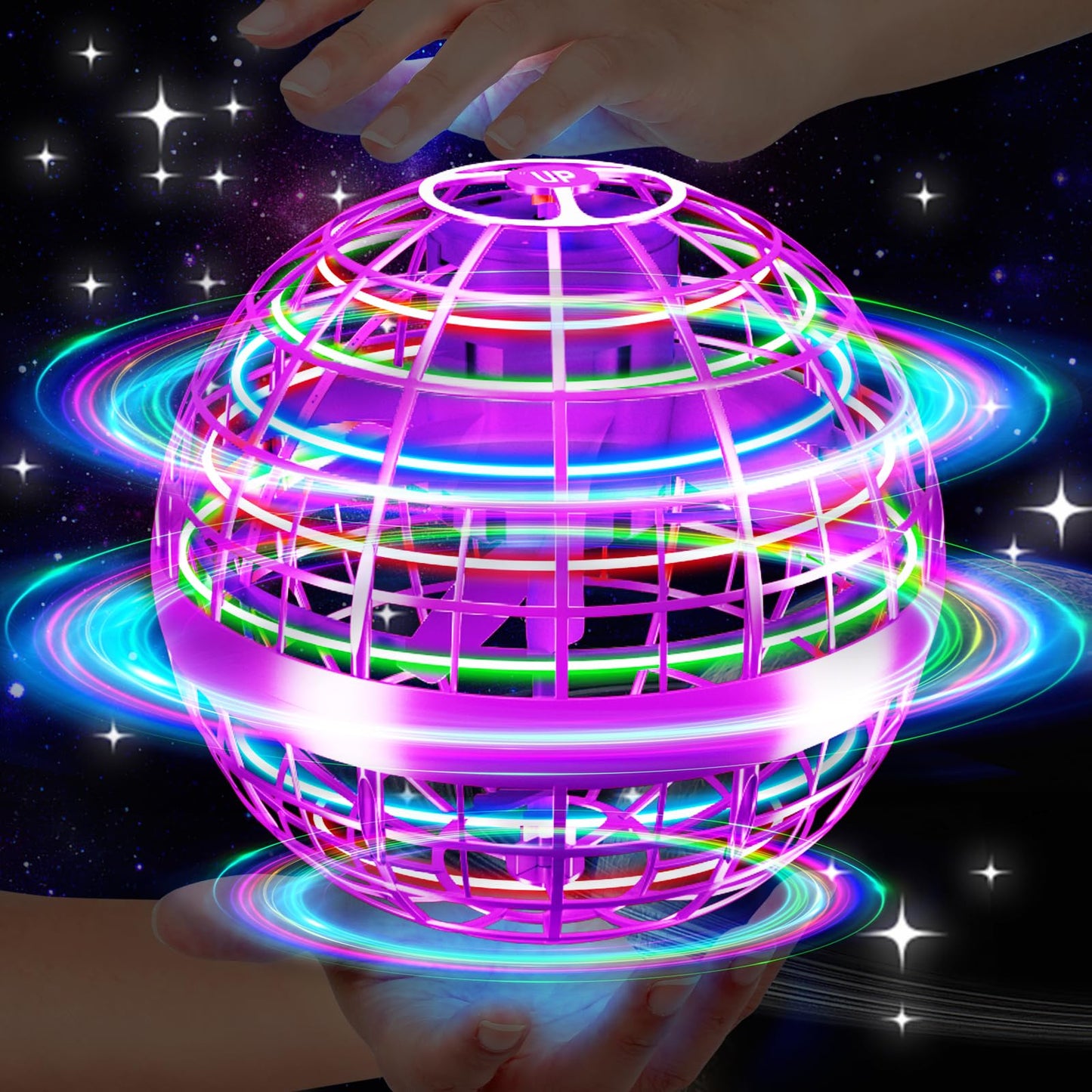 Vantexi Flying Orb Ball Toy – 2026 Upgrade Parachute LED, Hand-Controlled Mini Gravity Globe