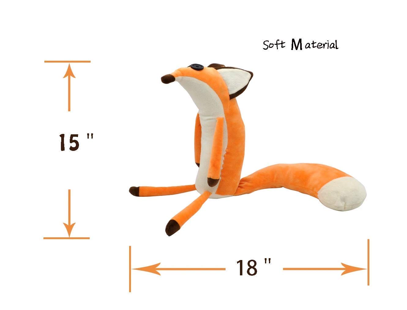 VANVENE The Little Fox Plush Doll – Soft Orange Fox Pillow Toy