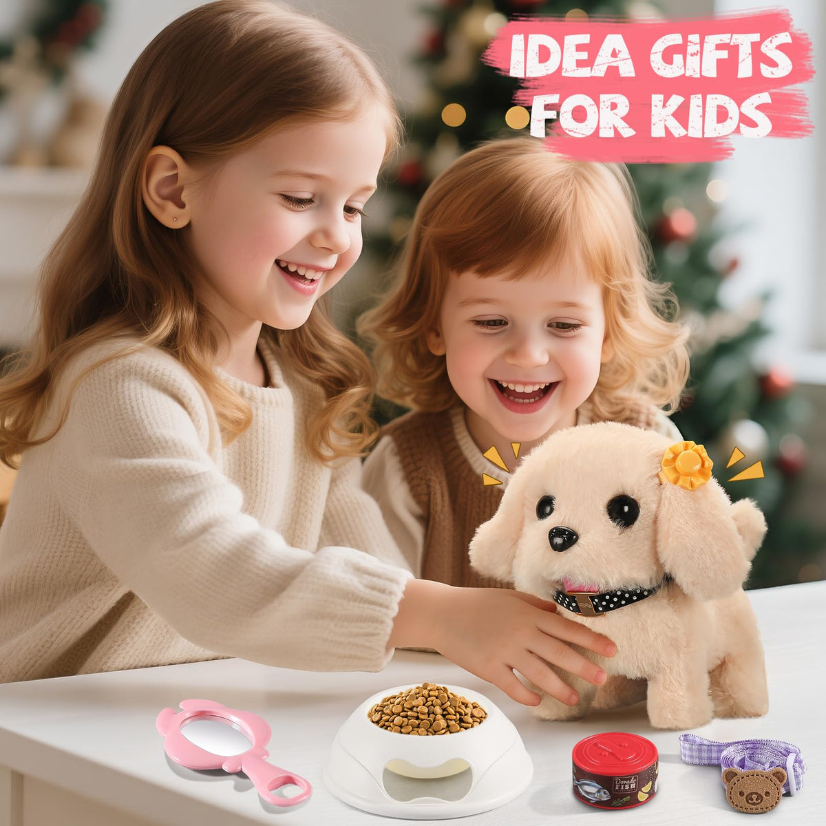 Vanvimen 16-Piece Robot Dog Toy Set for Kids – Realistic Puppy Play for Girls & Boys