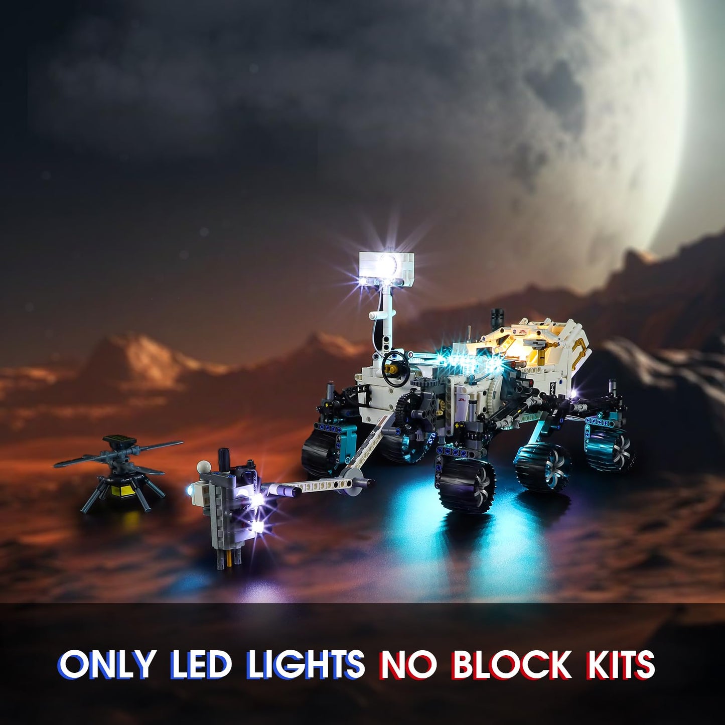 Vaodest LED Light Kit for Lego 42158 NASA Mars Rover Perseverance (LED Only)
