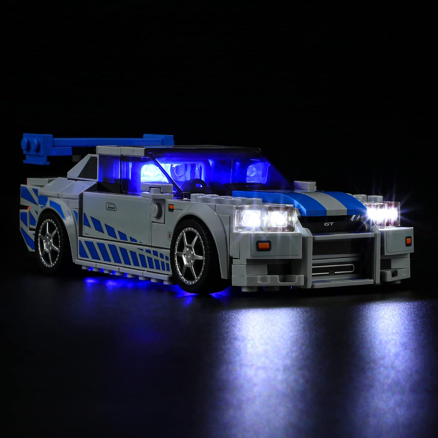 Vaodest LED Light Kit for Lego 76917 Speed Champions Nissan GT-R (R34) – LED Light Only