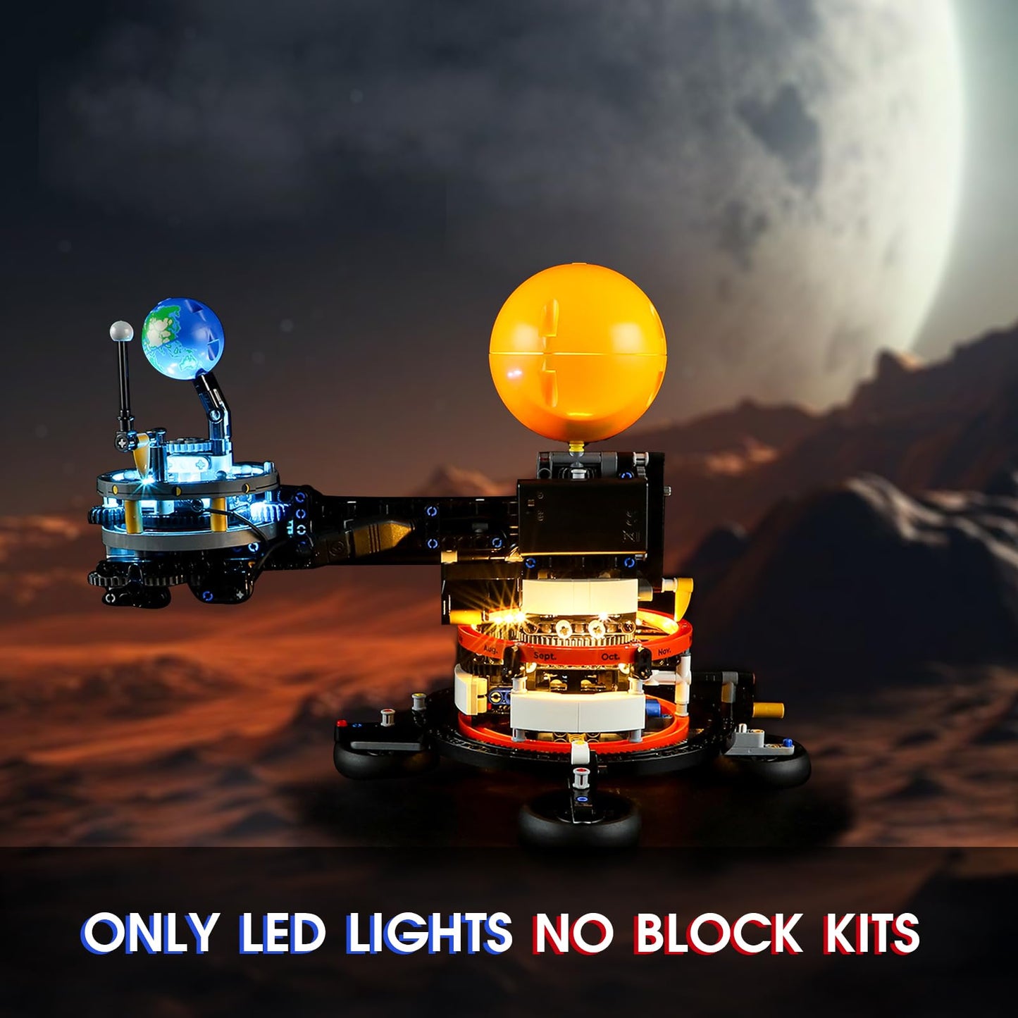 Vaodest LED Light Kit for Lego 42179 Planet Earth & Moon in Orbit (LED Only)