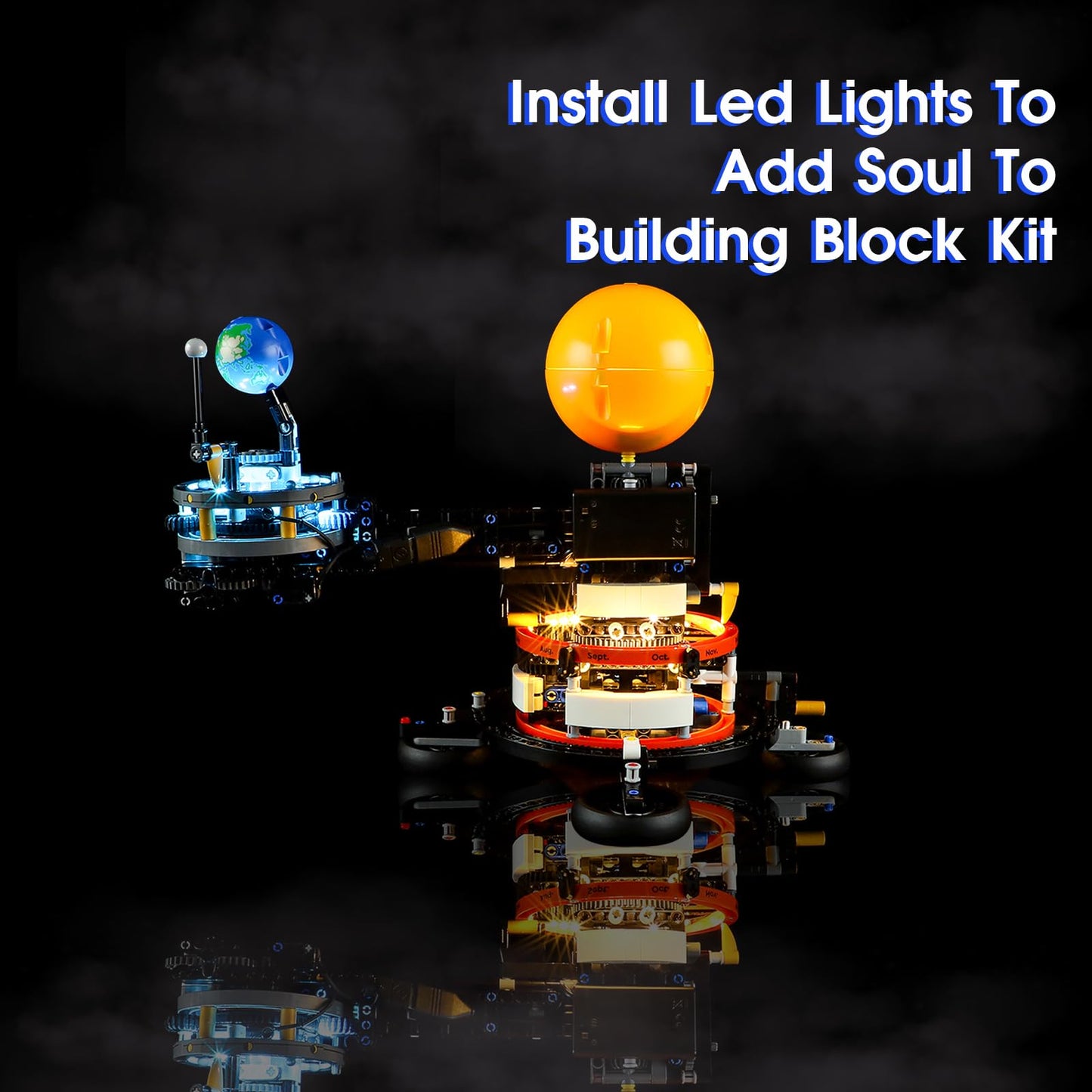 Vaodest LED Light Kit for Lego 42179 Planet Earth & Moon in Orbit (LED Only)