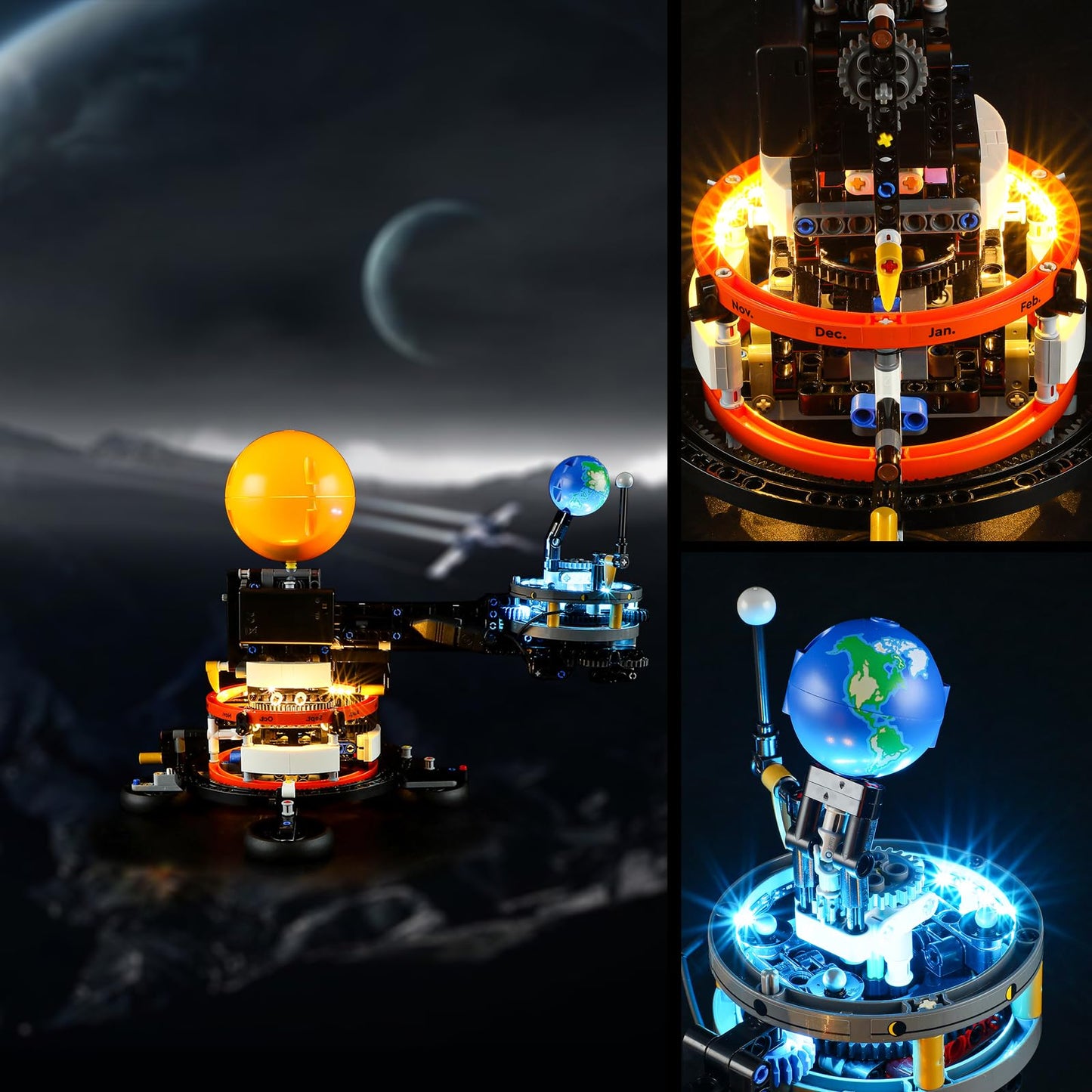 Vaodest LED Light Kit for Lego 42179 Planet Earth & Moon in Orbit (LED Only)