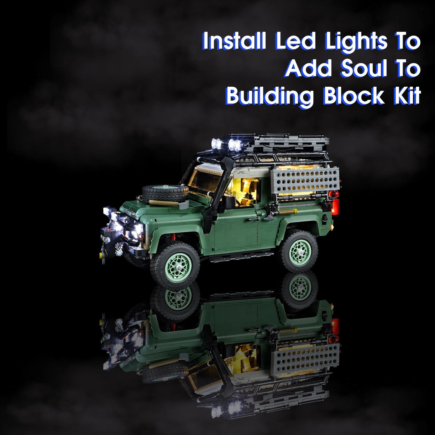 Vaodest Light for Lego 10317 Icons Land Rover Defender 90 Set – Light Kit (Light Only)