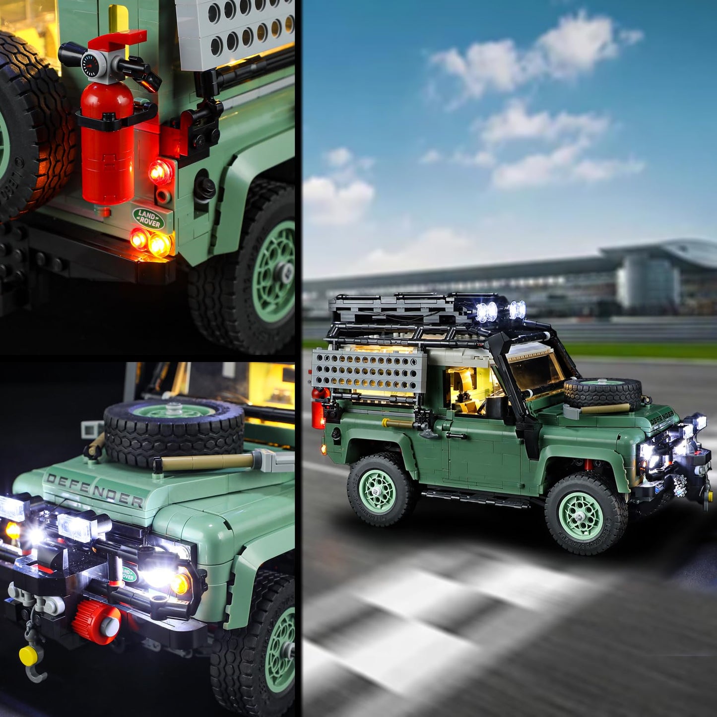 Vaodest Light for Lego 10317 Icons Land Rover Defender 90 Set – Light Kit (Light Only)