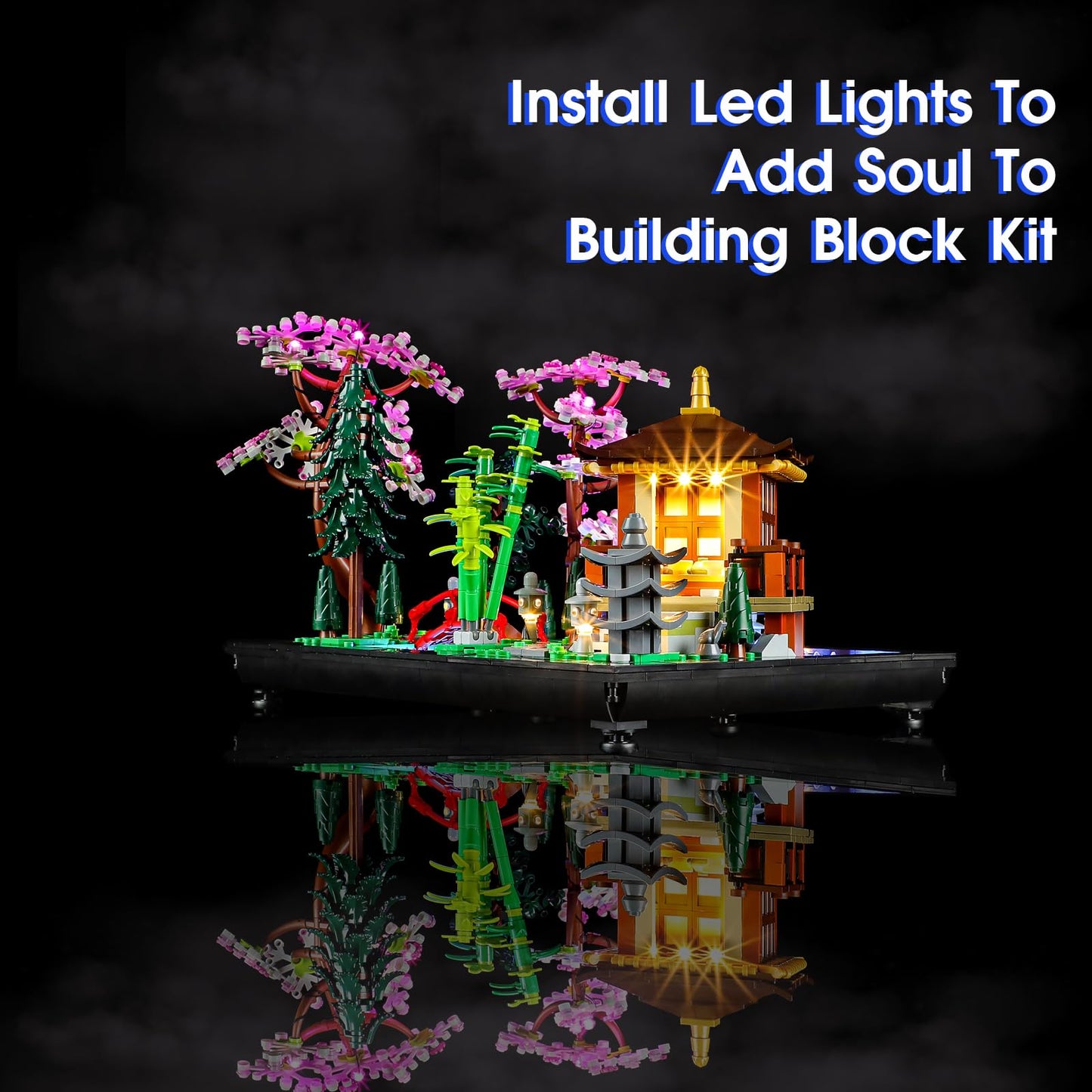 Vaodest LED Light Kit for LEGO 10315 Tranquil Garden – Ambient Illumination, USB or Battery Power