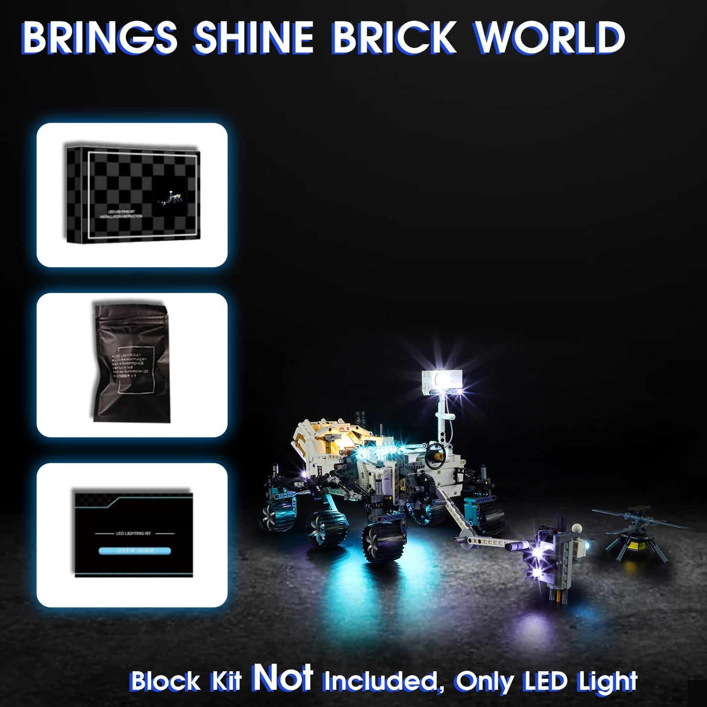 Vaodest LED Light Kit for Lego 42158 NASA Mars Rover Perseverance (LED Only)