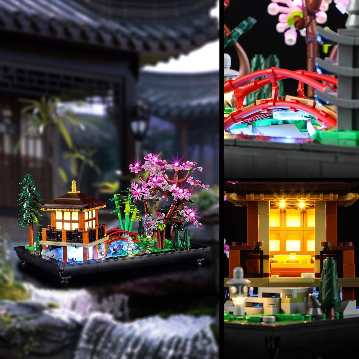 Vaodest LED Light Kit for LEGO 10315 Tranquil Garden – Ambient Illumination, USB or Battery Power