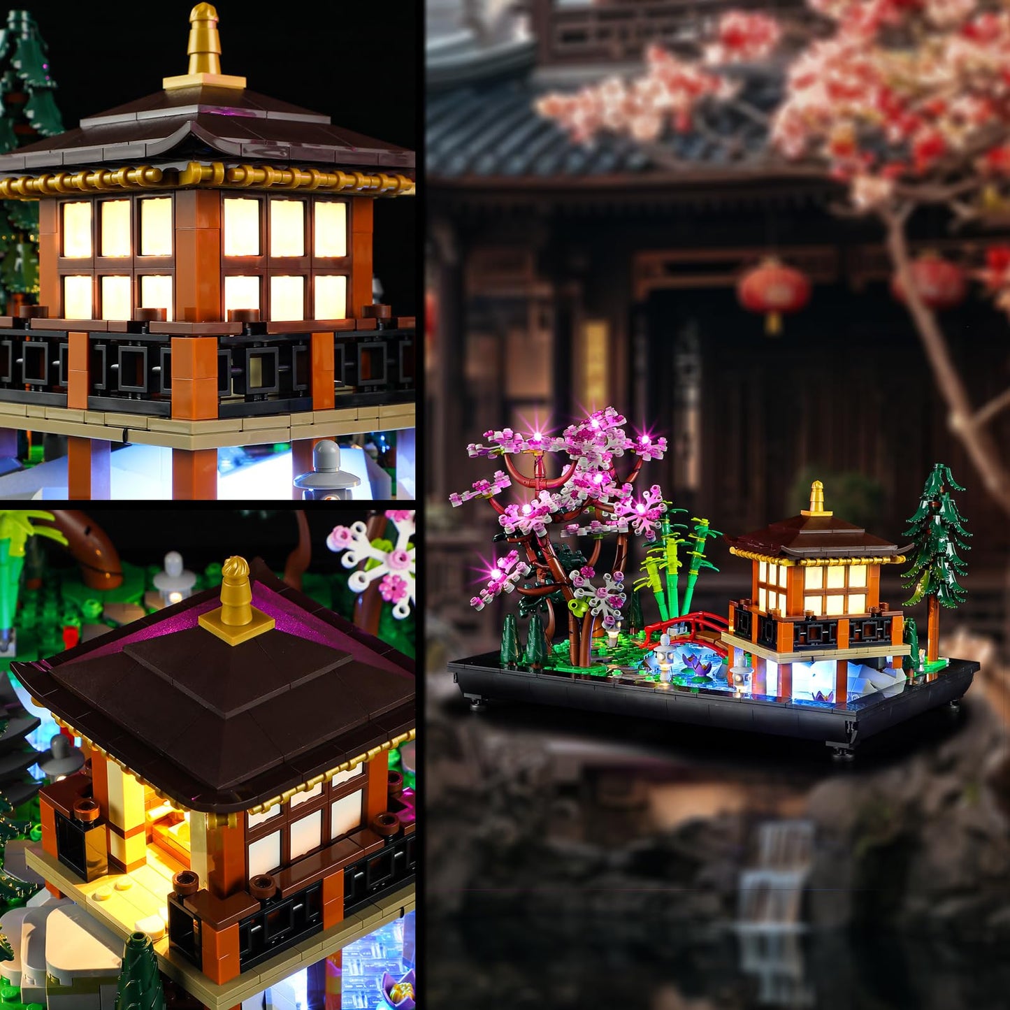 Vaodest LED Light Kit for LEGO 10315 Tranquil Garden – Ambient Illumination, USB or Battery Power