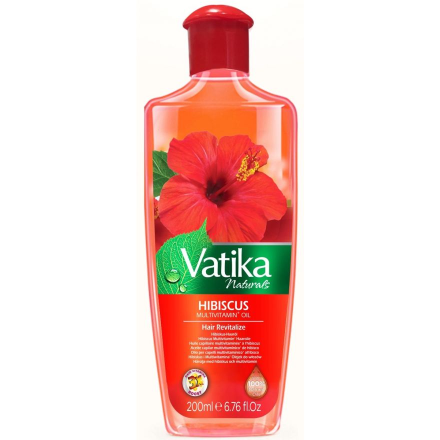 Vatika Hibiscus Multivitamin Hair Oil Strengthens & Nourishes for All Hair Types 200ml/6.76 oz