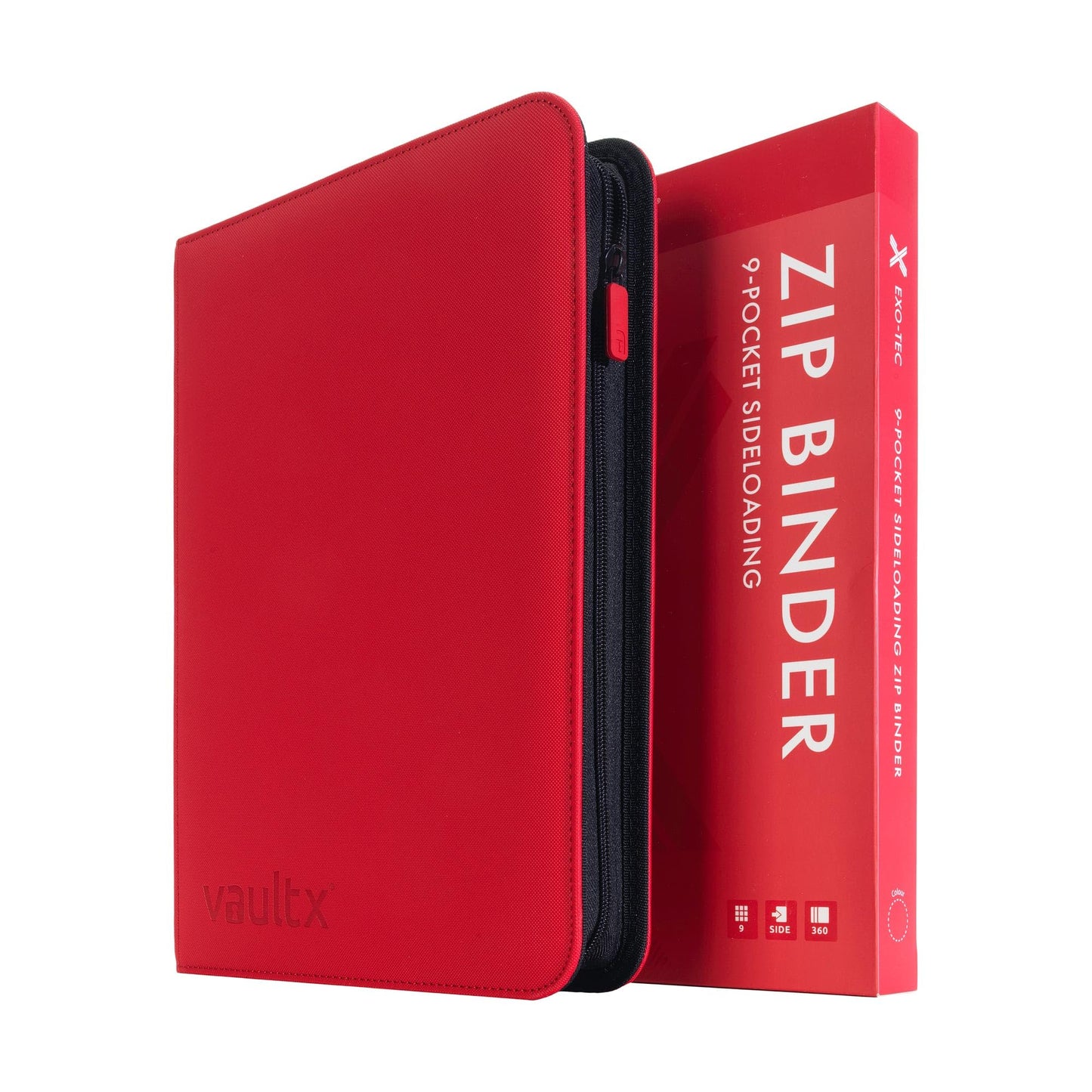 Vault X 9-Pocket Zip Binder — 360 Card Capacity, Exo-Tec Cover