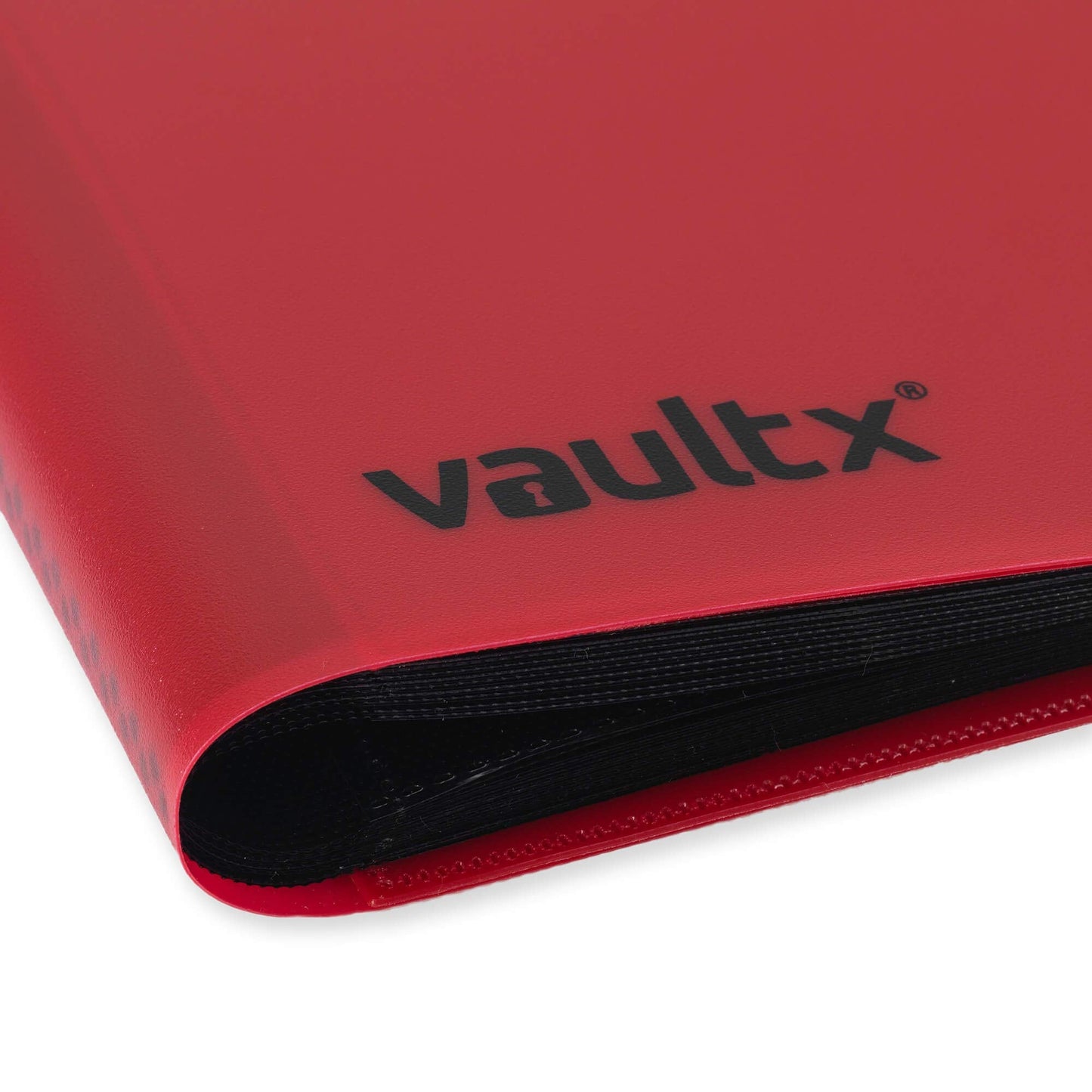 Vault X 4-Pocket Trading Card Strap Binder – 160 Cards, 20 Side-Loading Pages, Red