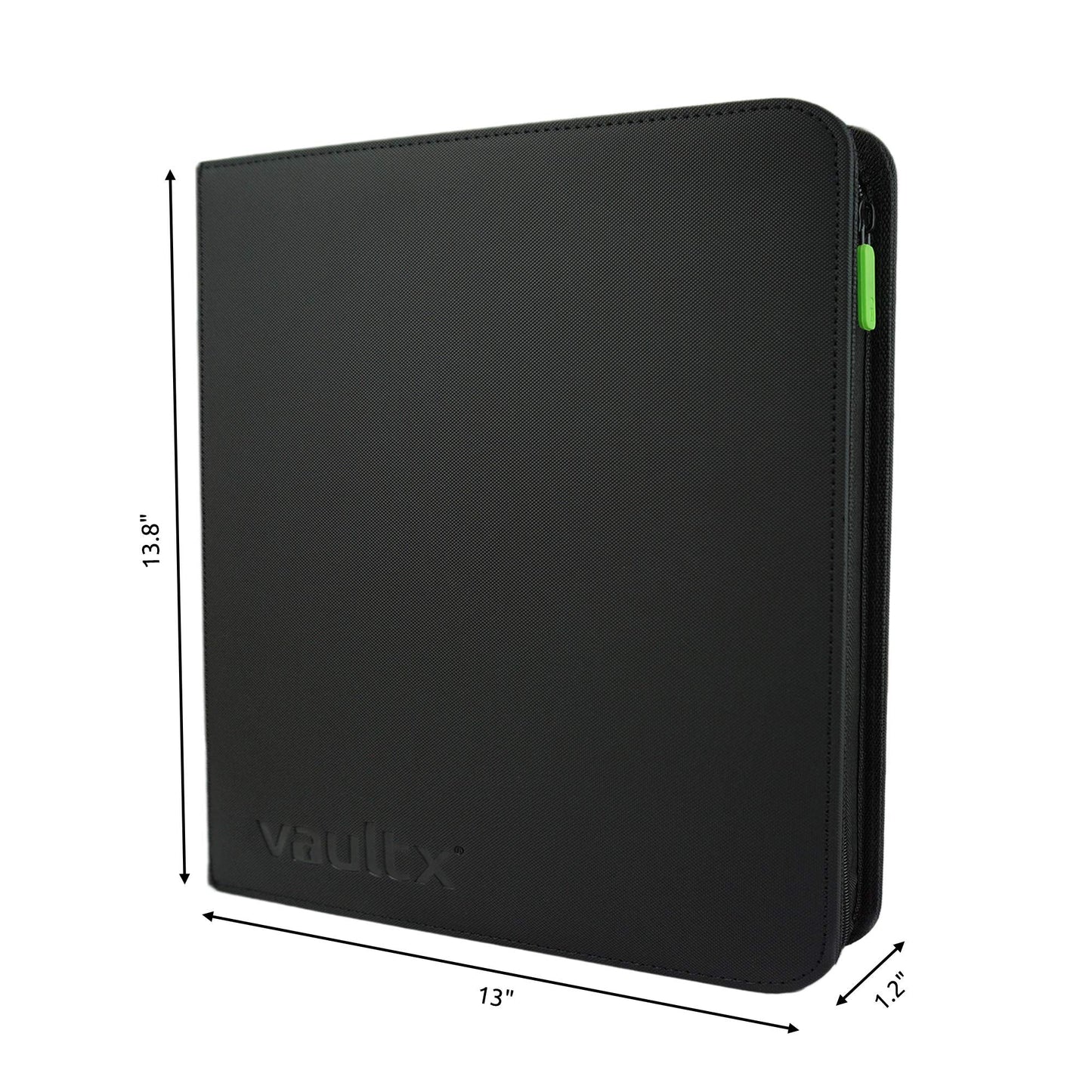 Vault X 12 Pocket Card Zip Binder – 480 Cards, Exo-Tec Cover, 20 Pages (Black)