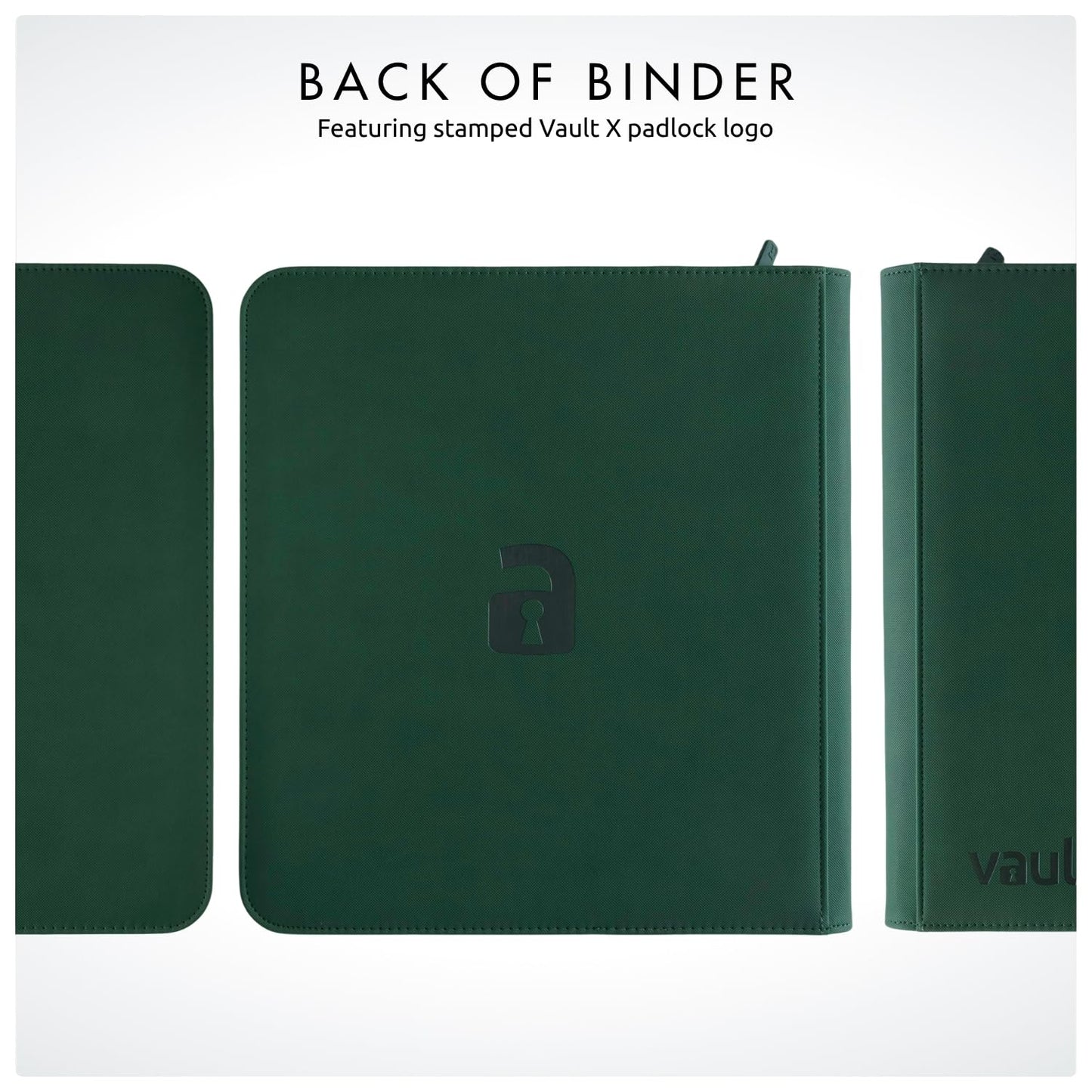 Vault X 12 Pocket Zip Binder – 480 Cards, Exo-Tec, 20 Pages, Green