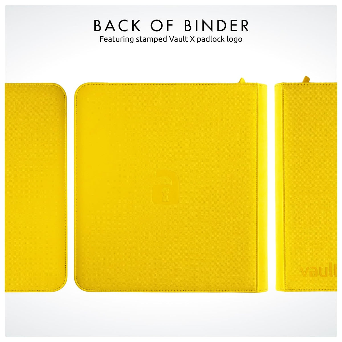Vault X 12 XL Pocket Zip Binder – 624 Cards, Exo-Tec Durable Album, 26 Pages, 12-Pocket Per Page, Yellow