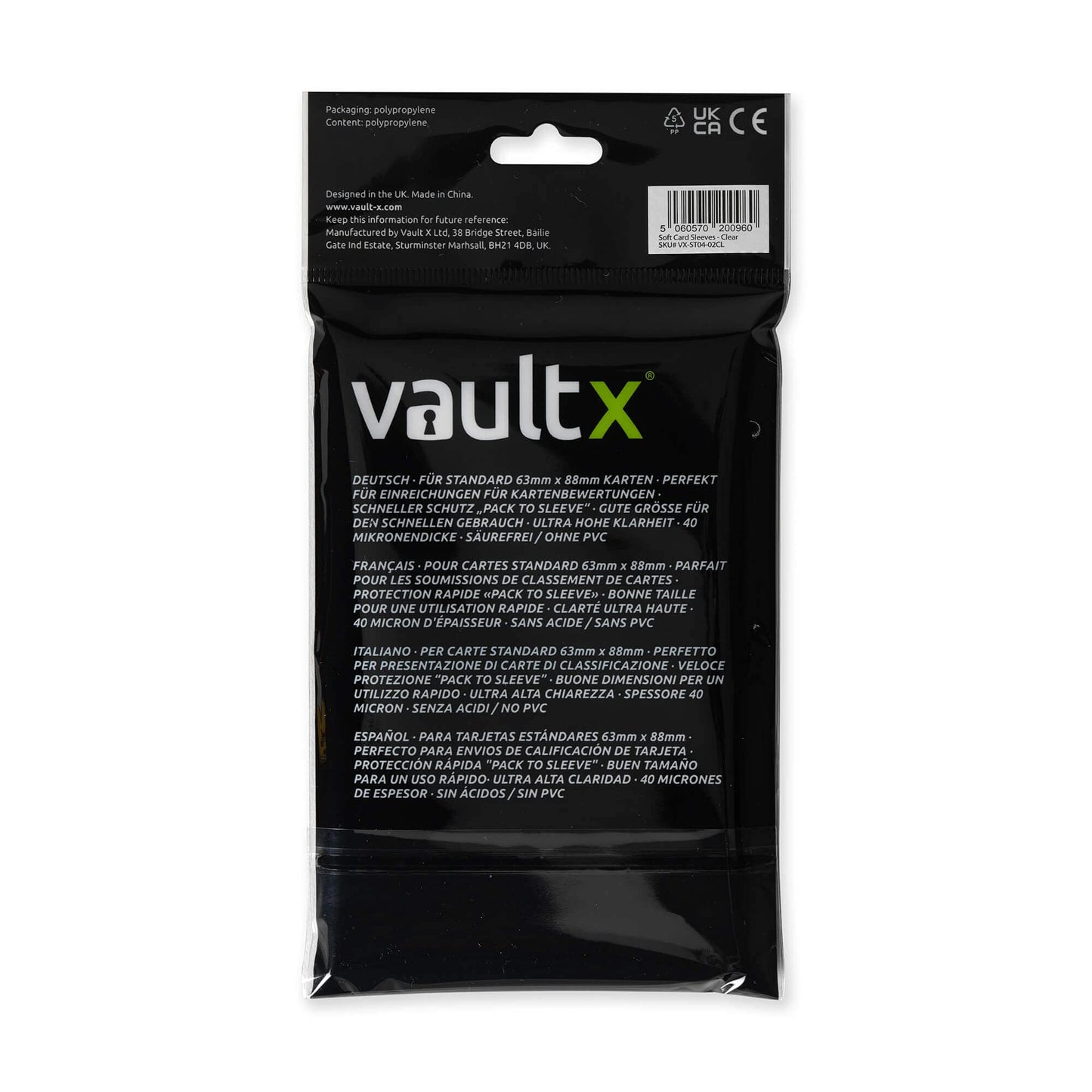 Vault X Soft Penny Sleeves – 1000 Pack, High Clarity, 66x92mm