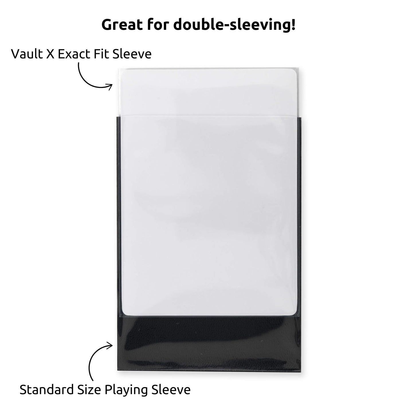 Vault X Exact Fit Card Sleeves – 500 Pack, Soft, High Clarity, Precise 64x89mm Inner Sleeves