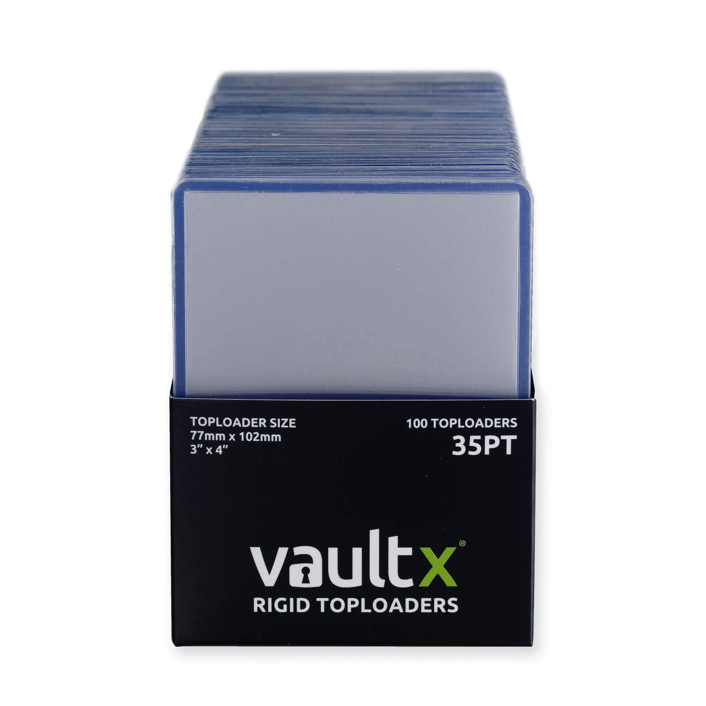 Vault X Toploaders 35pt – Premium Rigid 3x4 Card Holders (100 Pack)