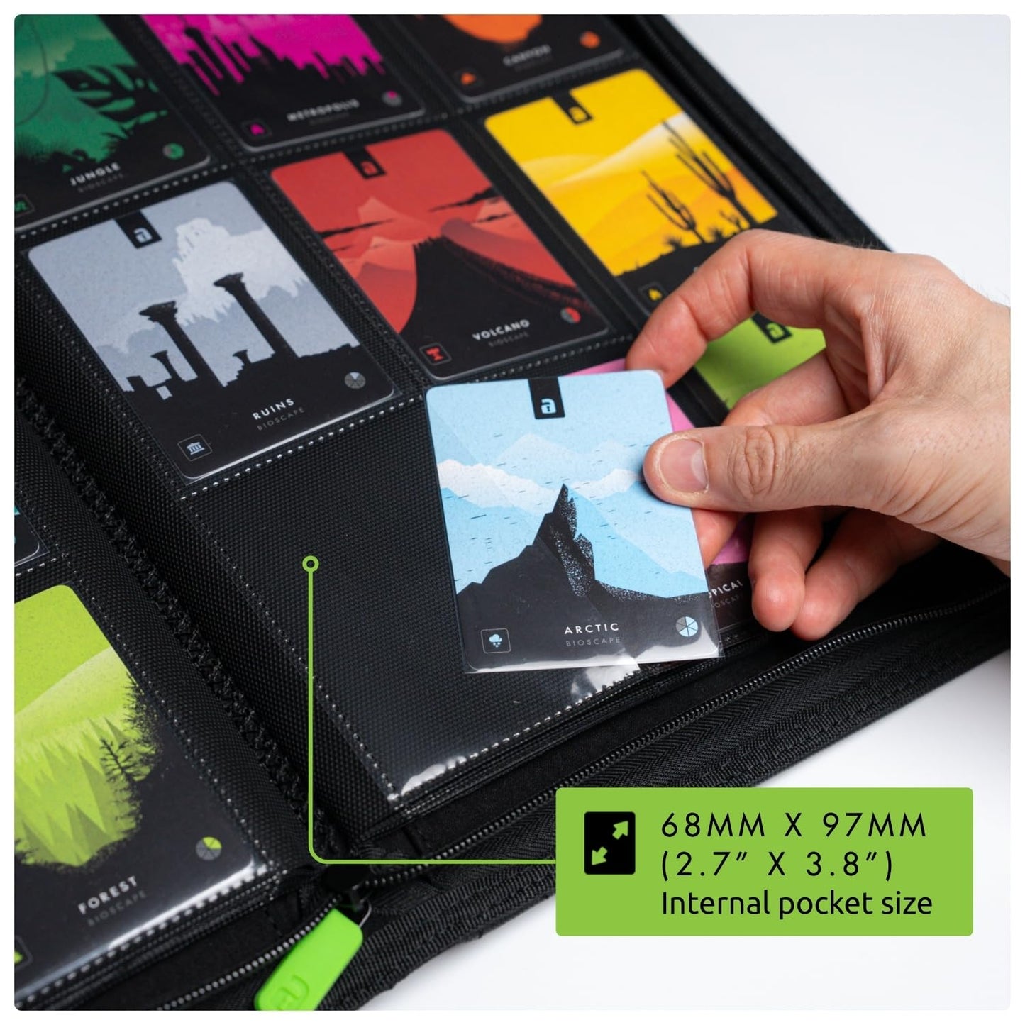Vault X 9-Pocket Trading Card Zip Binder — 360 Cards, Exo-Tec Cover, Black