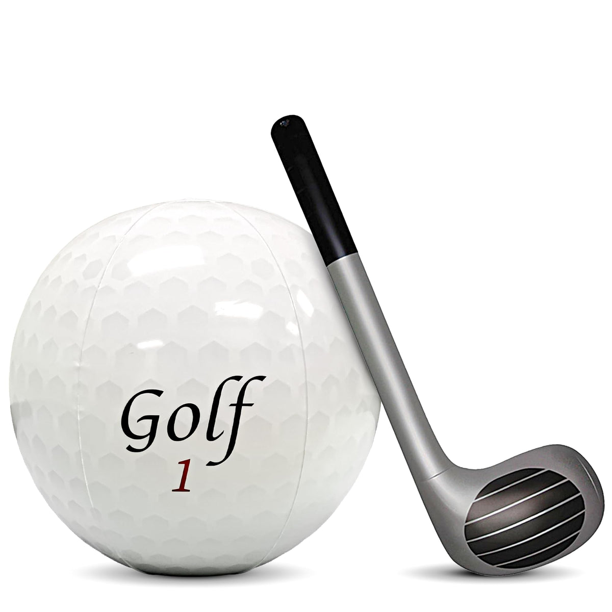 Vaulted Skulls & Co Inflatable Golf Ball 18-Inch – Giant Pool Party Decor & Gag Gift