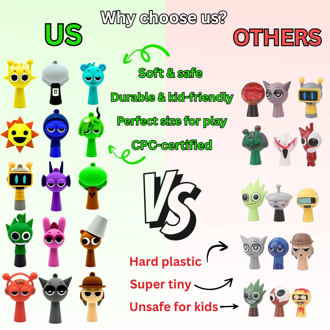 VbStar Mini Character Figures Set – Colorful Cartoon Creatures, 35-Piece Kids Toys