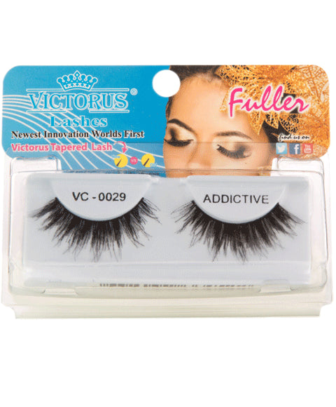 Victorus Fuller VC0029 Addictive Black Lashes for Dramatic Volume & Length