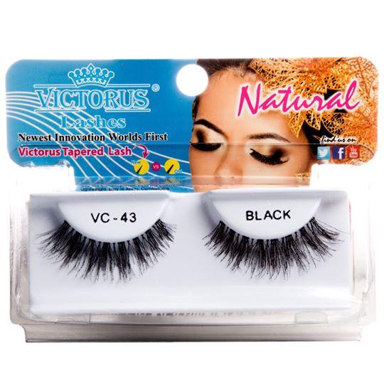 Victorus Natural Black Eye Lashes VC 43: Volumizing & Lengthening False Eyelashes for UK Beauty Lovers