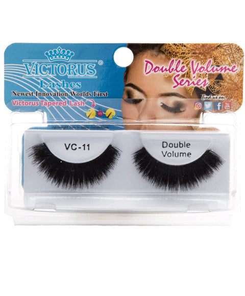 Victorus Fuller Double Volume VC11 Black Lashes for Stunning Eye Enhancement (1 Pair)