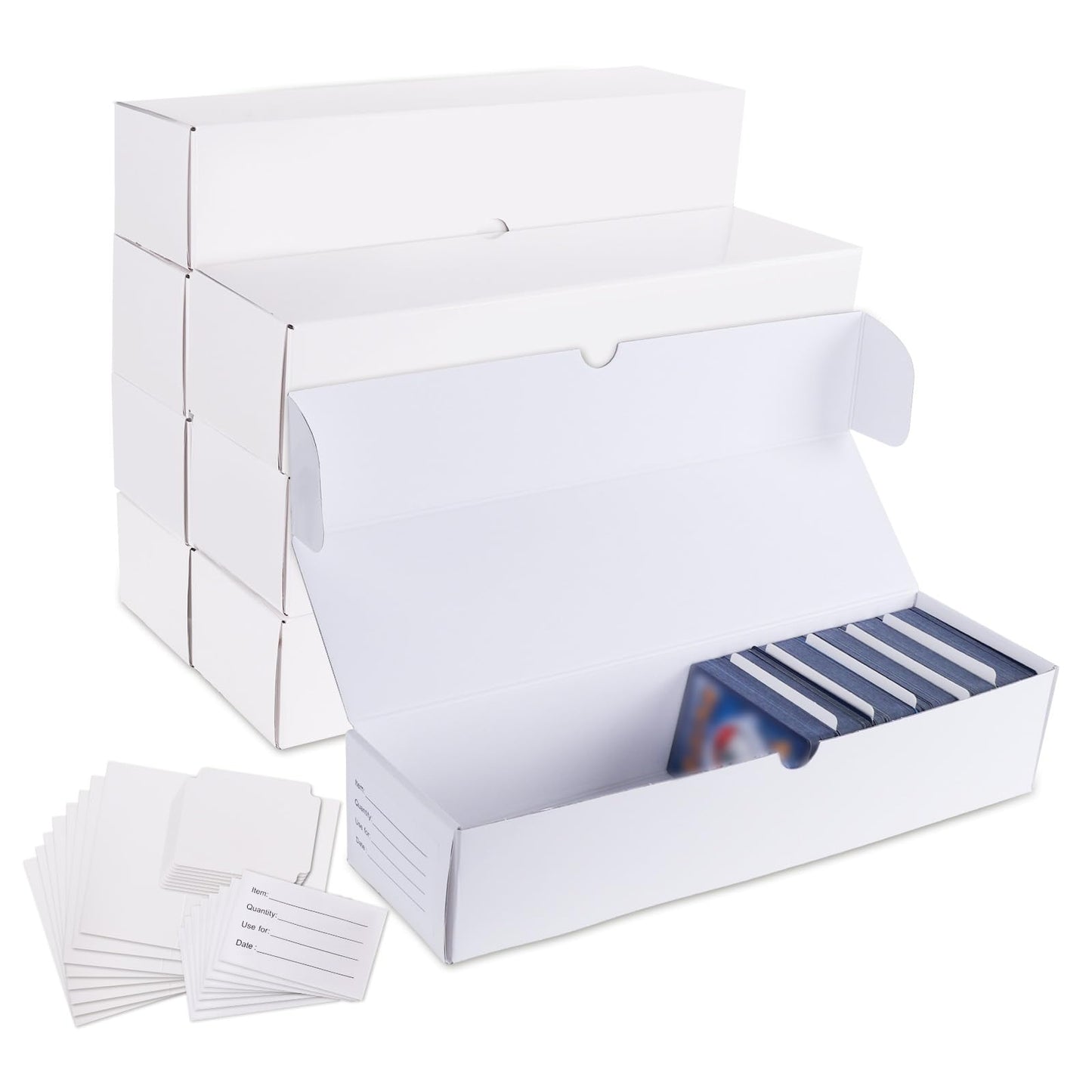 Vcgmo 8-Pack Trading Card Storage Box – 1100-Card Bulk Case for MTG/Yu-Gi-Oh/Baseball