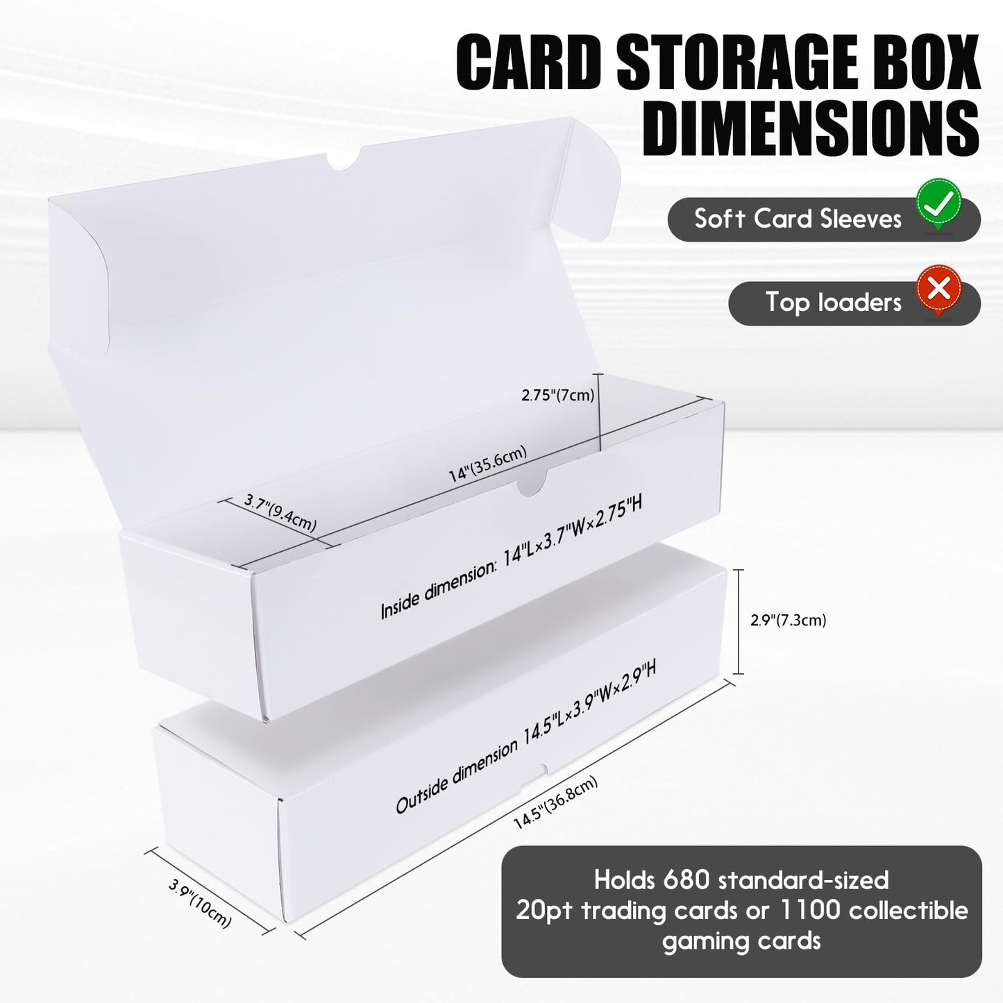 Vcgmo 8-Pack Trading Card Storage Box – 1100-Card Bulk Case for MTG/Yu-Gi-Oh/Baseball