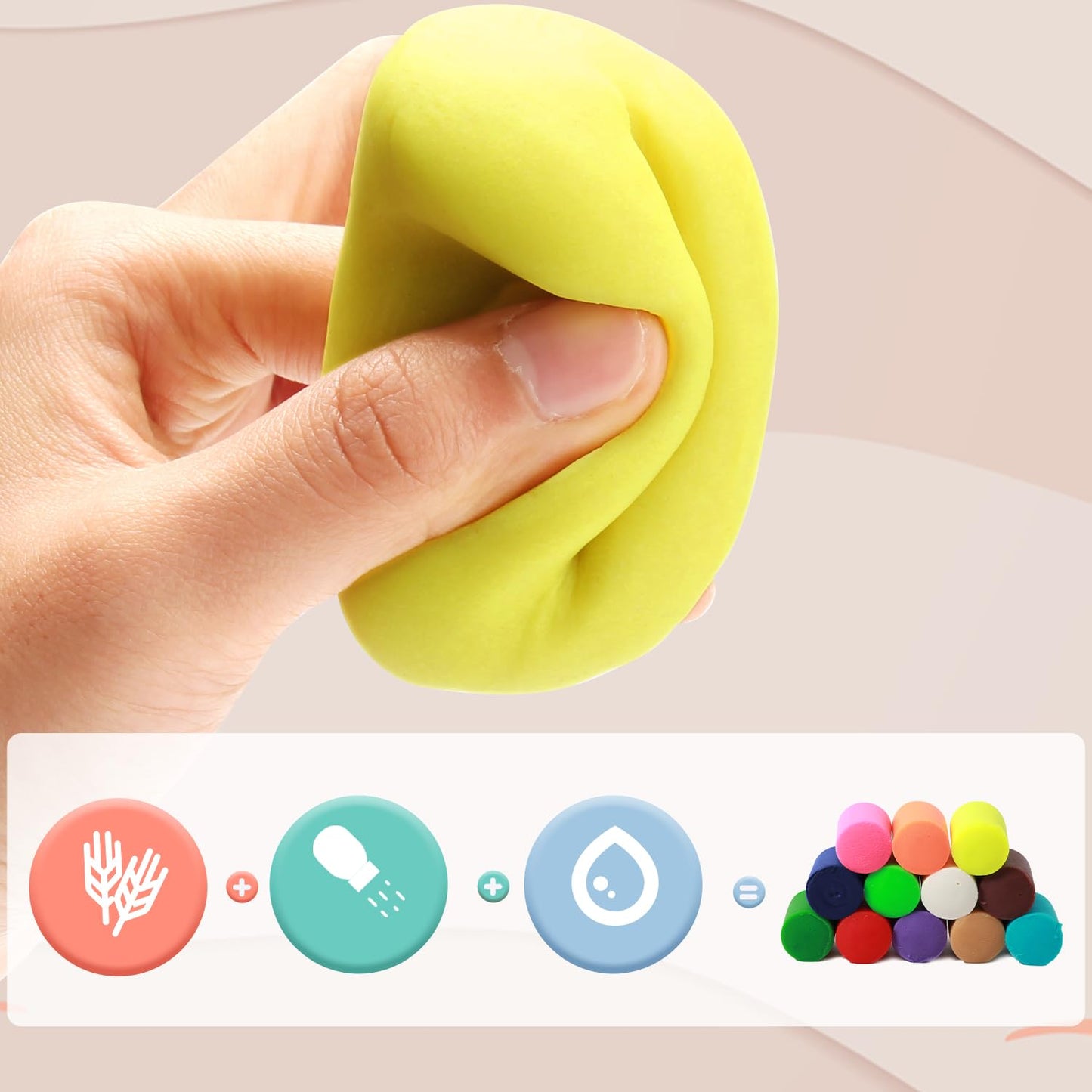 VConejo Planet Color Dough Set – 14-Piece for Kids 2-8