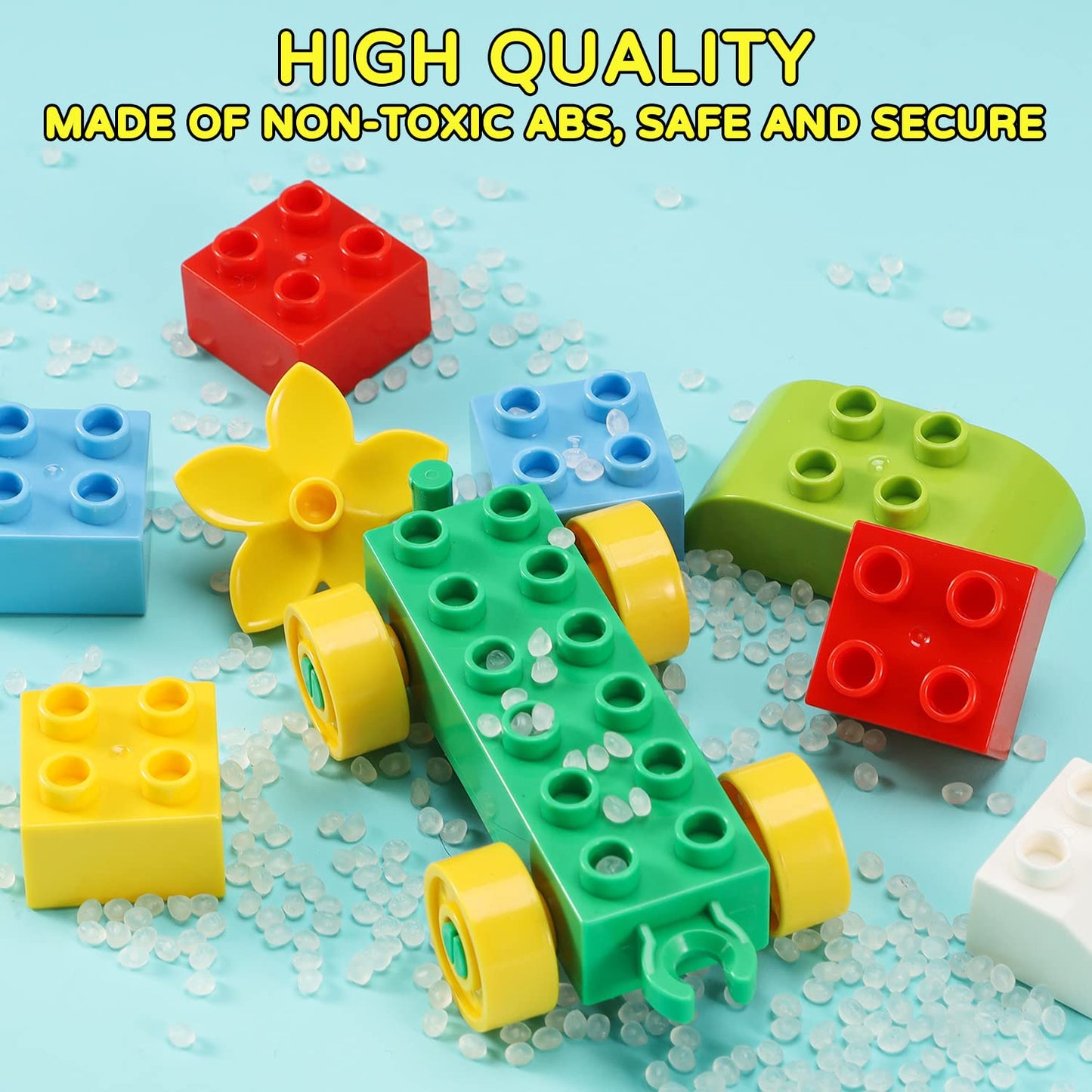 VConejo Dinosaur Building Blocks Toys — Jurassic 2-in-1 Number Train & T-Rex, Compatible With All Major Brands