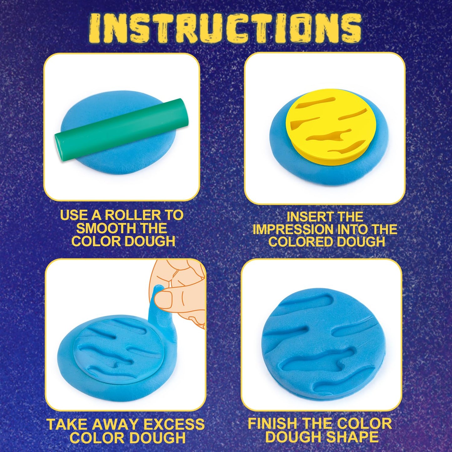 VConejo Planet Color Dough Set – 14-Piece for Kids 2-8