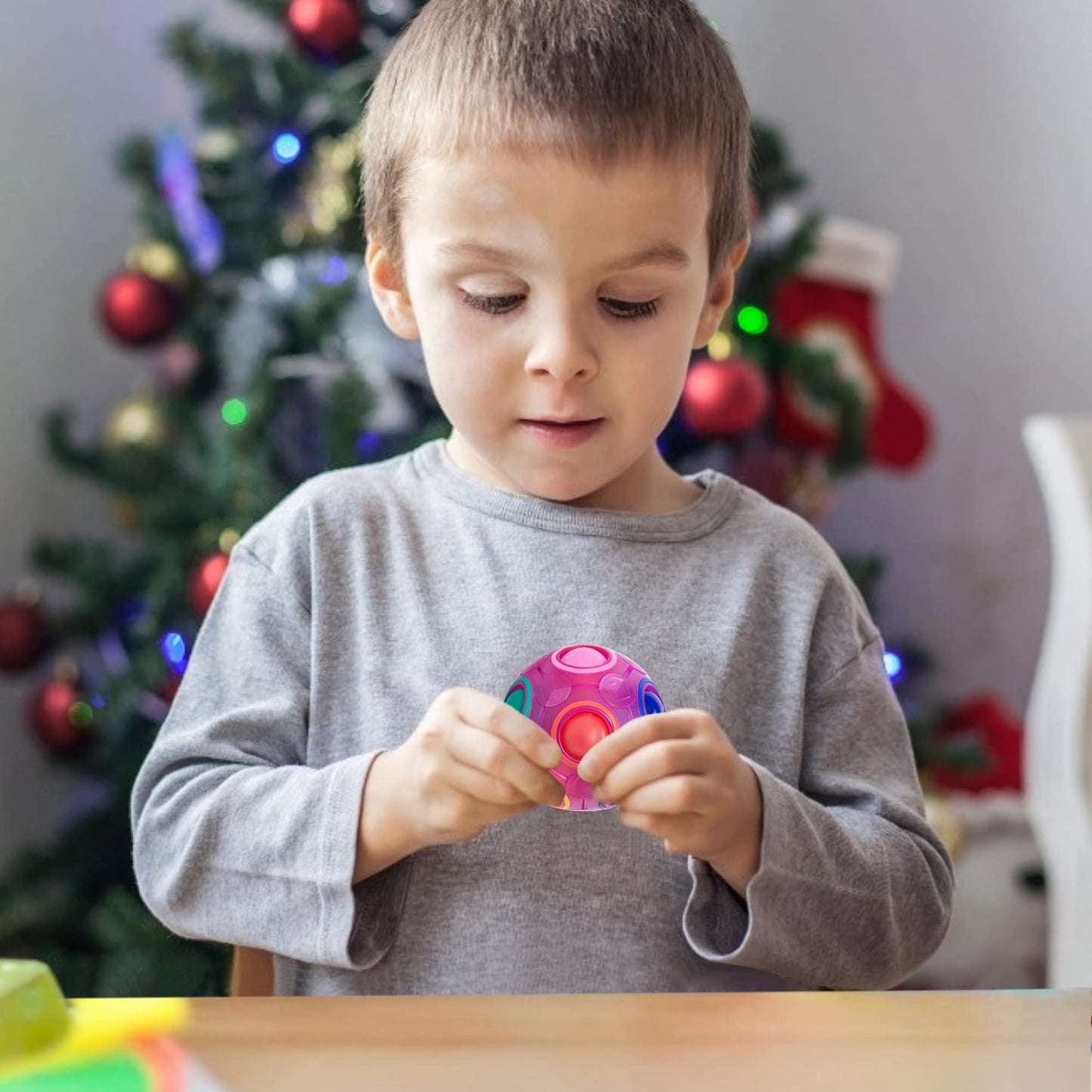 Vdealen Magic Rainbow Puzzle Ball – 2 Pack Fidget Toy for Kids, Teens & Adults
