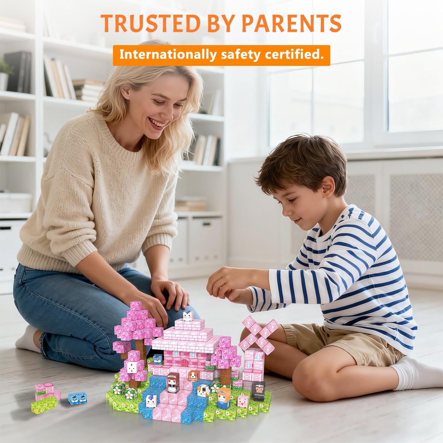 Vdealen 300 PCS Magnetic Blocks – STEM Building Cubes for Kids 3–12