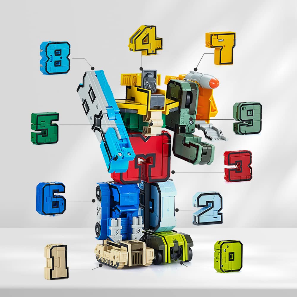 VEAIS Alpha Bot Number Transforming Toy – STEM Robot for Toddlers 3–5