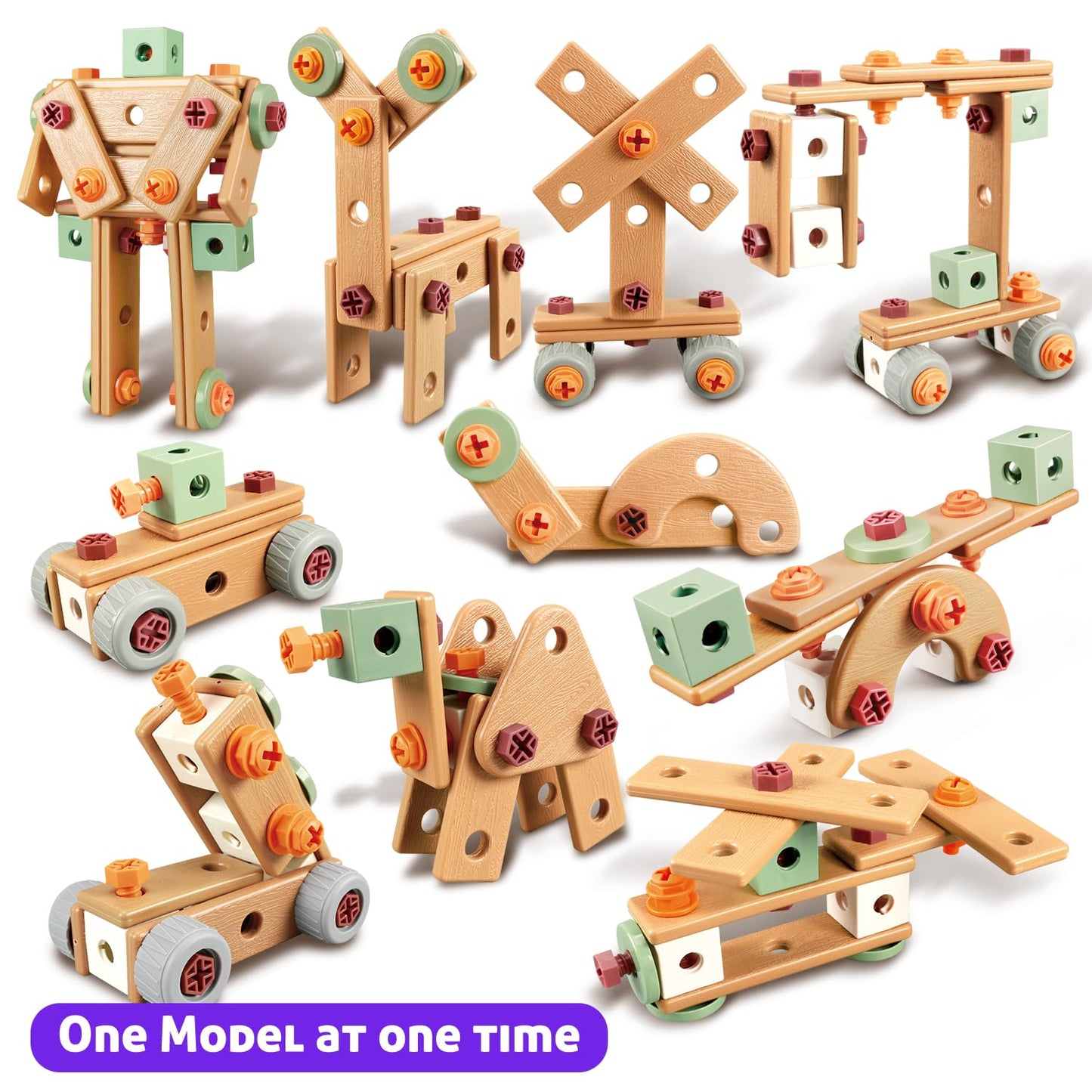 VEAIS Kids Tool Set with Drill – 148-Piece STEM Building Toy for Ages 3-8