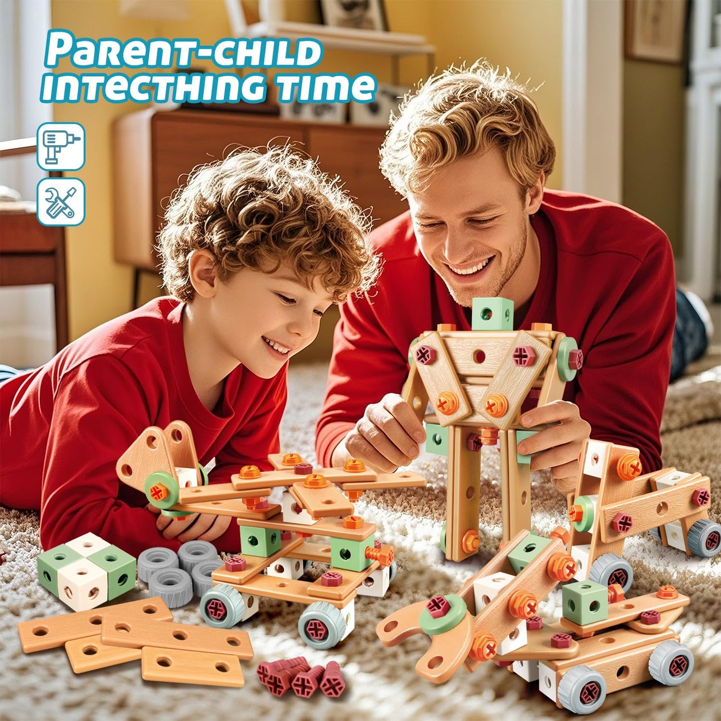 VEAIS Kids Tool Set with Drill – 148-Piece STEM Building Toy for Ages 3-8