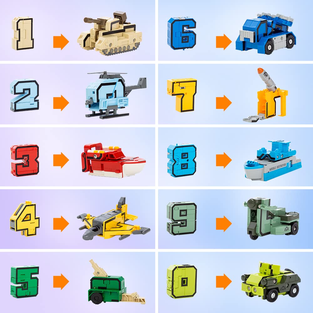 VEAIS Alpha Bot Number Transforming Toy – STEM Robot for Toddlers 3–5