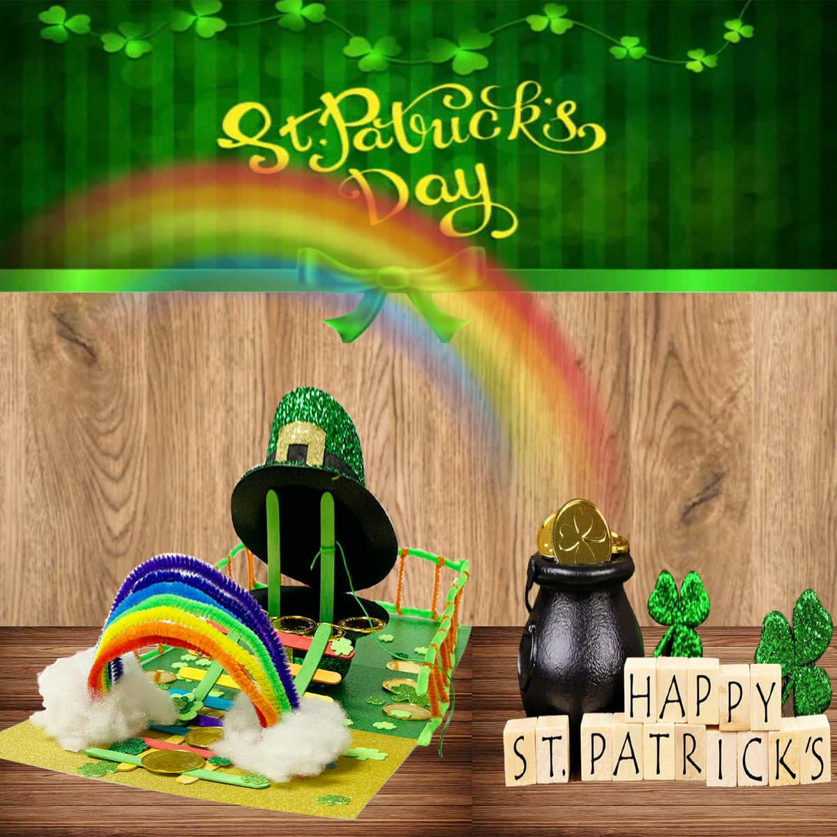 Vecacosic Leprechaun Trap Kit for Kids - 2 DIY St Patrick's Day Sets
