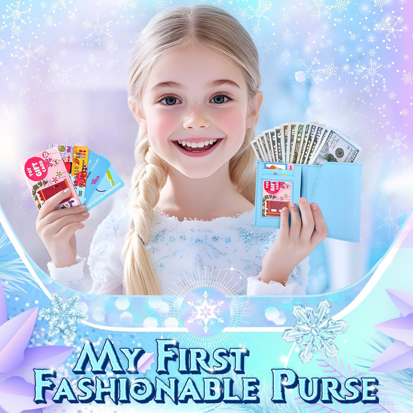 VEDALIO Little Girl Purse Frozen Toys 29 in 1 Pretend Play Set for Girls 3 8